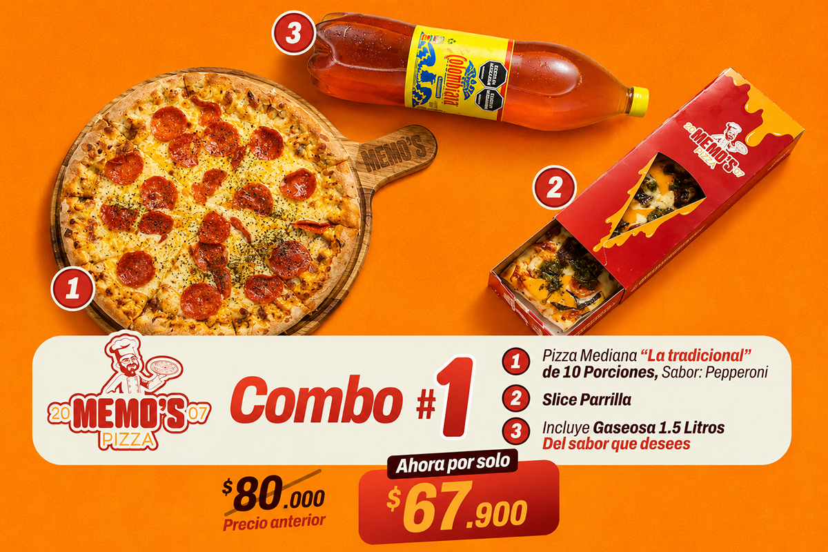 promocion memos pizza marzo